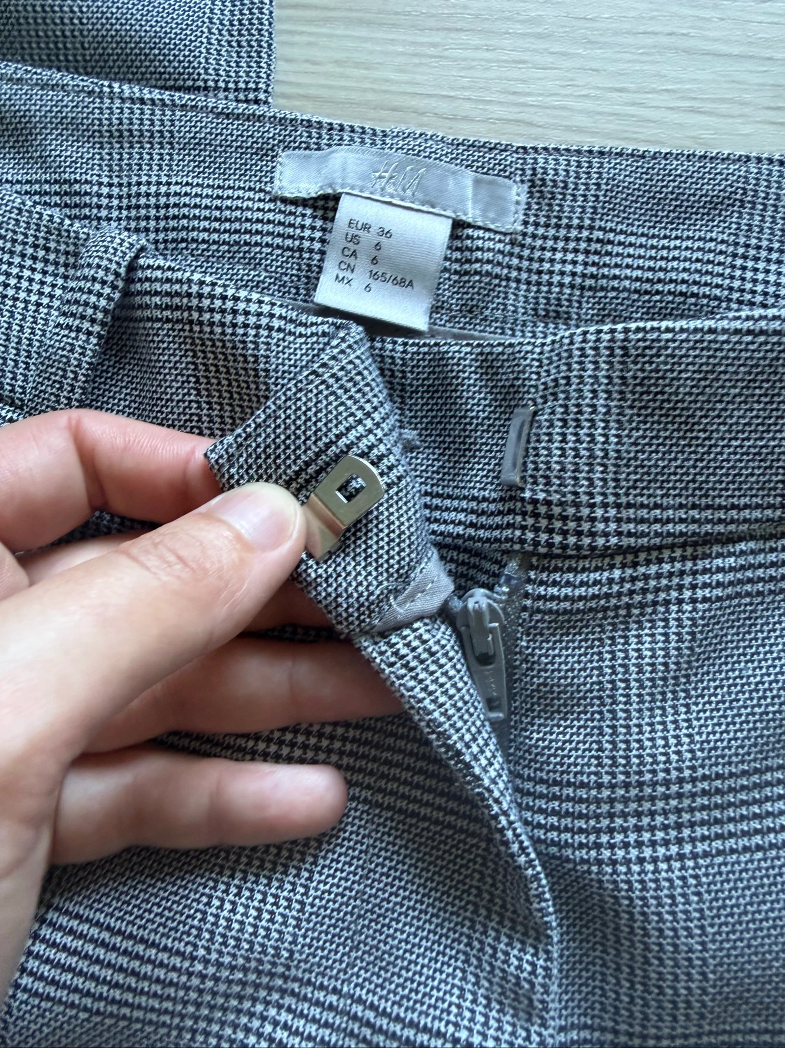 Calça xadrez cinza H&M tamanho 36 P – photo 7